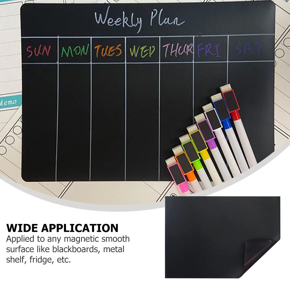 

Dry Erase Stickers Reusable Blackboard For Fridge Metal Surface No Residue Self-Stick Note Pads Home Supplies