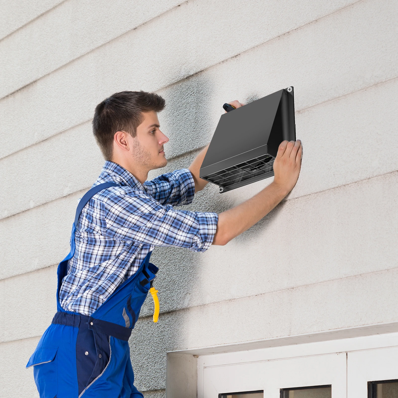 

4 Inch Dryer Vent Cover Outside with Removable Mesh Wall Mount Extractor Vent External Extractor Wall Vent for House