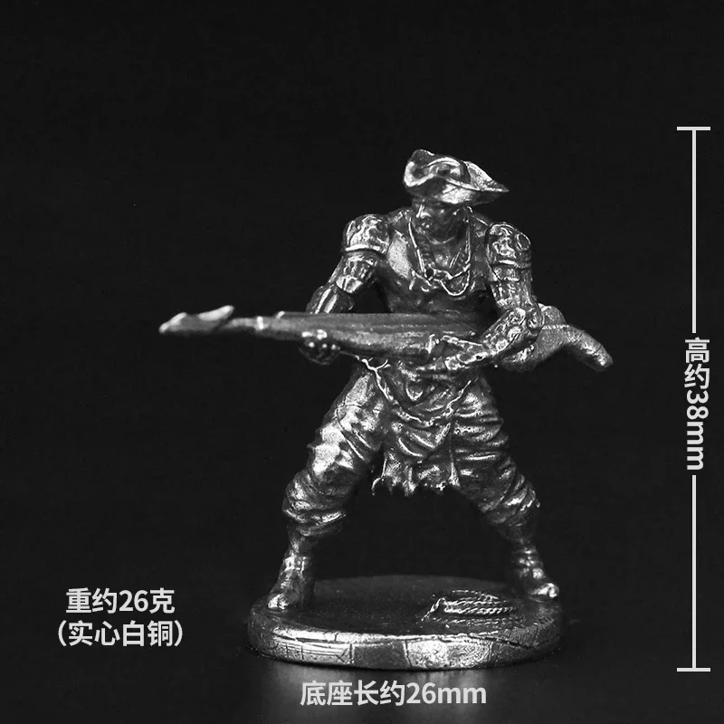 Czysta miedź lutownica Mariner wojownik metalowa zbroja samuraj statuetka figurki żołnierze figurki Model statua zabawki dekoracyjne