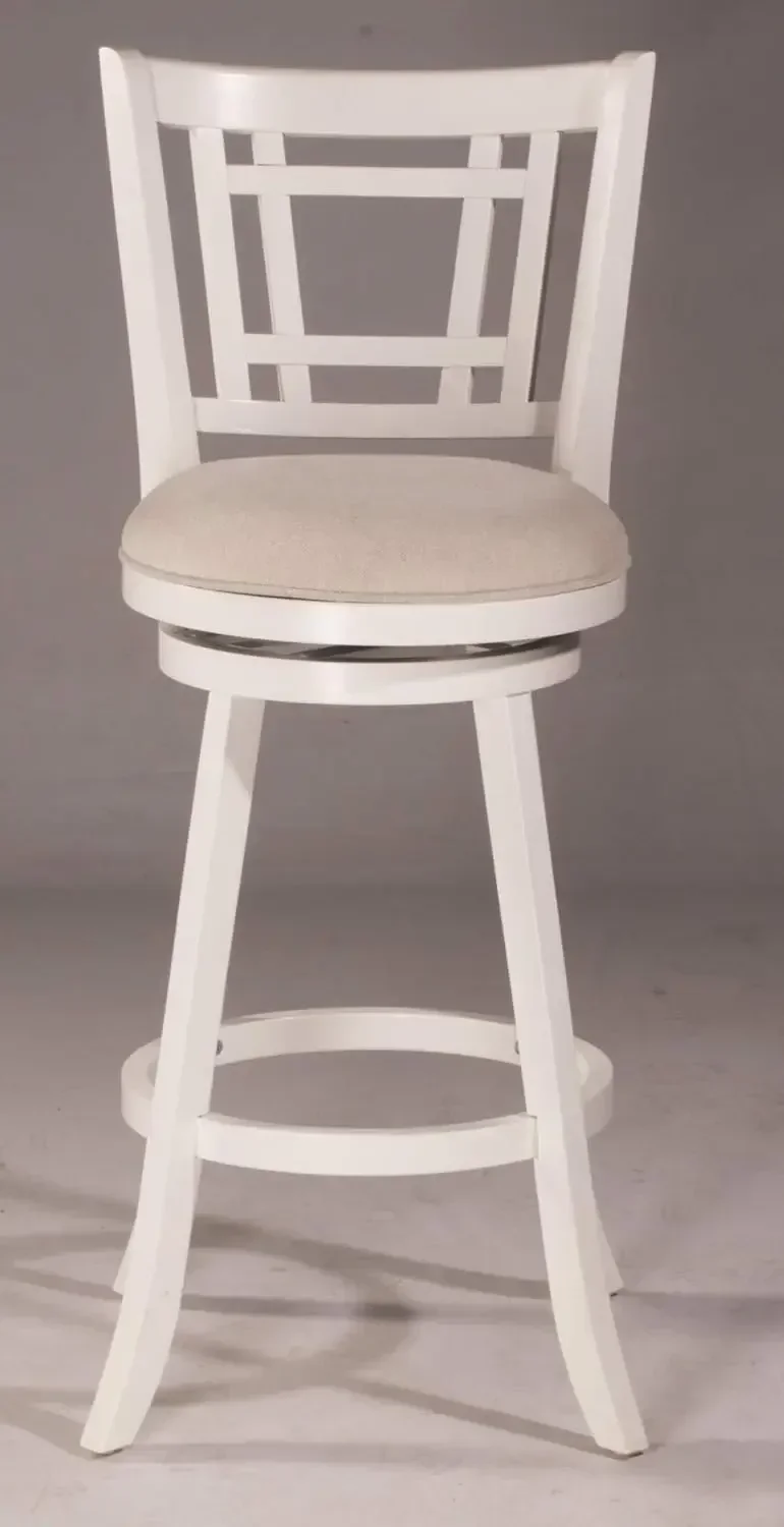 Fairfox Swivel Bar Stool, Barstool, White