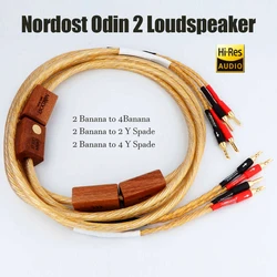 Hifi Nordost ODIN2 Gold Speaker Cable Biwire LoudSpeaker Wire For Amplifier Subwoofer CD Audio DAC 2 Banana To 4 Banana Plug