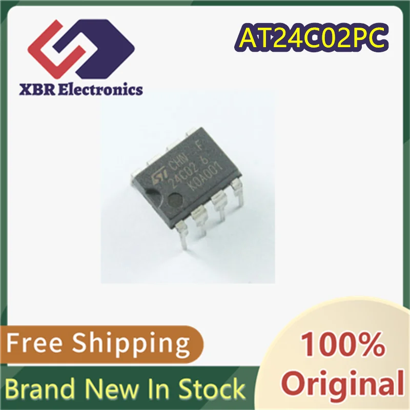 (15/40 Pieces) AT24C02 24C02 DIP8 Memory Chip IC, Brand New, Original, In Stock, Fast Shipping.