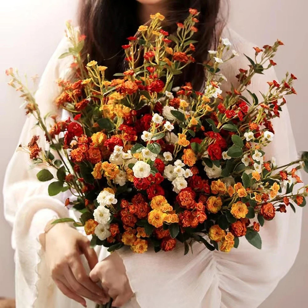 

10Pcs Artificial Flowers Long Shoot Daisy Bouquet Home Room Decora Table Yard Garden DIY Gift Wedding Bridal Bouquet Accessories