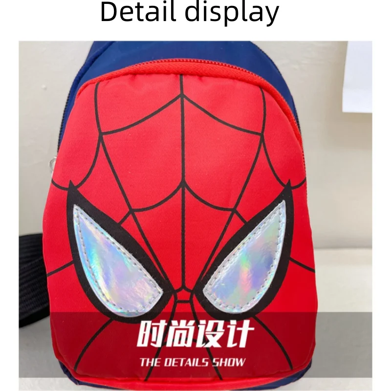 Marvel Disney Cartoon Children\'s Shoulder Bags Anime Spiderman  High Capacity Chest Bag Unisex Messenger Bag Kids Gifts