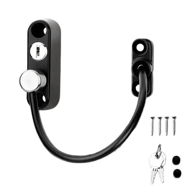 Window Restrictor Stainless Steels Window Safety Locks Set Window Size Safety Restrictor With Keys For Door Washing Machine Cat