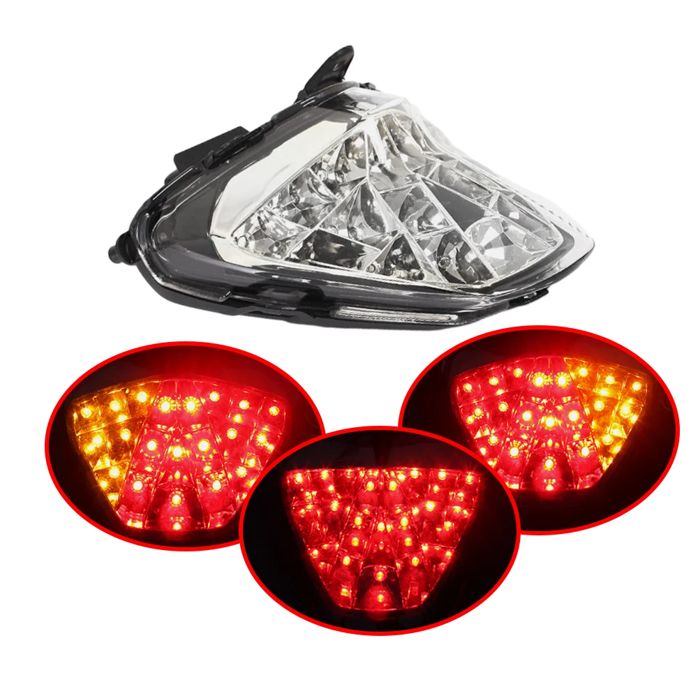 

1PC Red Light Motorcycle LED Tail Light Clear Lens LED Brake Stop Turn Signal Light Fit for HONDA CBR 300R 250R 125R