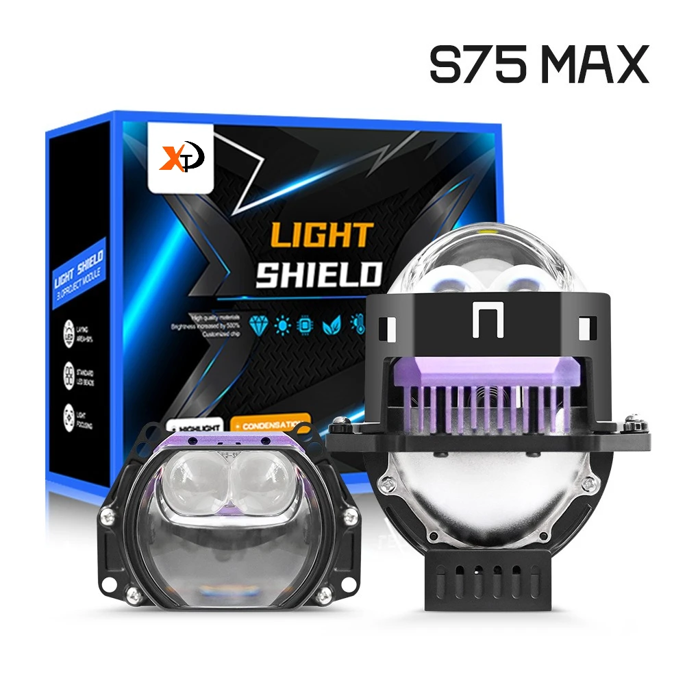 

Новая квадратная бисветодиодная проекторная фара S75 с кольцом Halo, тройной лазерный прямой луч, 3 дюйма, 300 Вт, автомобильная светодиодная фара с двумя лучами H4