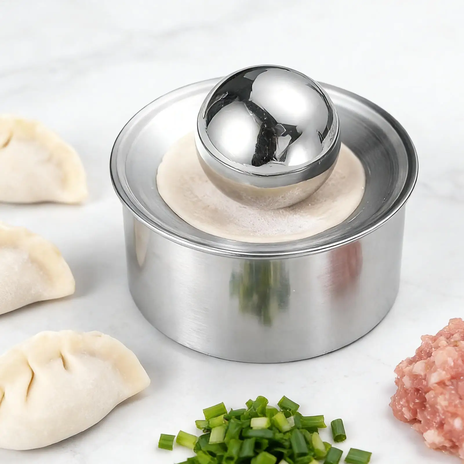 Manual Dumpling Wrapper Press Machine Dough Sheet Maker Tool for Homemade Gyoza Ravioli Empanada Pie Pasta Kitchen Baking