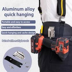 Aluminum Alloy Power Tools Quick Hanging Electrician Professional Portable Waist Tool Storage Anti-fall Anti-slip Hook Accessory