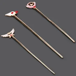 Sailor Moon Card Captor Cardcaptor Sakura Hair Pin Accessories Anime Star Birds Head Wings Metal Hairpins Hair Clip