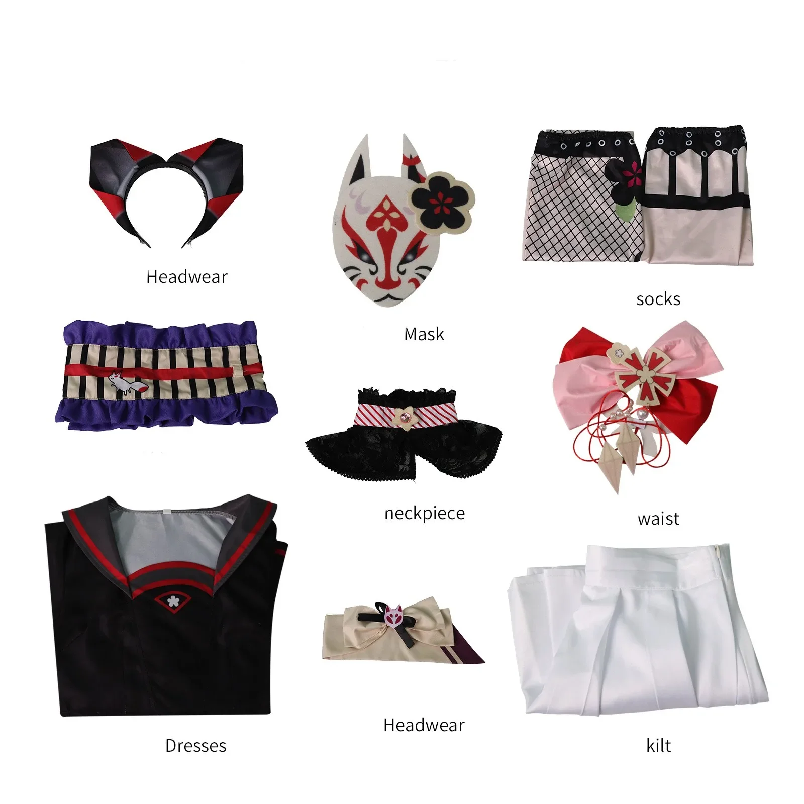 Blue Archive Kosaka Wakamo Cosplay Costume pour femme, Kimono japonais None Blossom, Jupe Lolita, Sexy, Mignon, Trempé, Jeu, ixd'Halloween