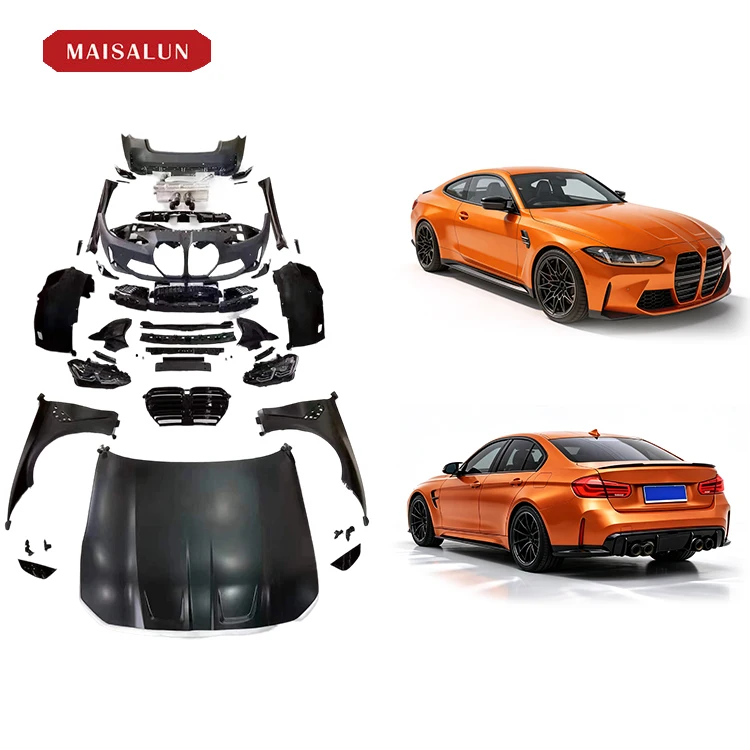 F30 F35 G80 M3 Wide Body Kit PP Material Upgrade Front Rear Bumper Hood Fender Parts