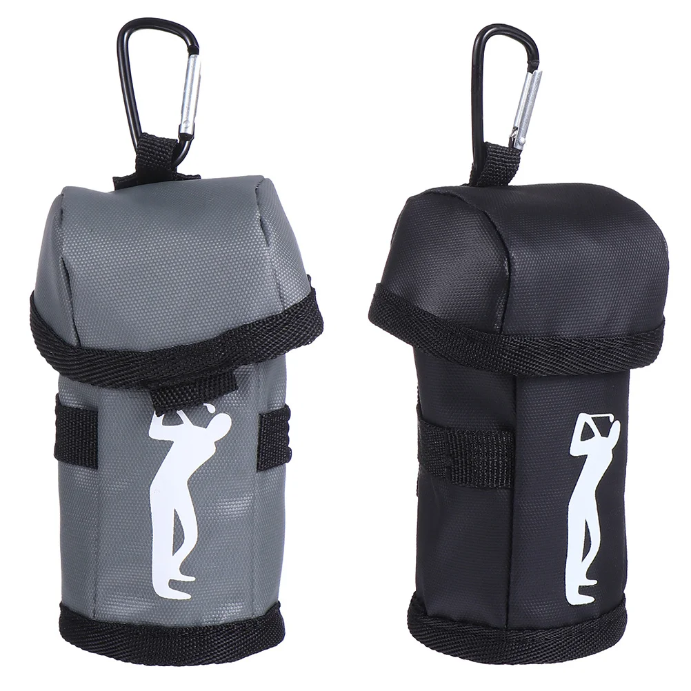 2Pcs Golf Ball Waist Bag Durable Portable Mini Storage Pouch Lightweight Metal Clip Convenient Ball Holder for Training