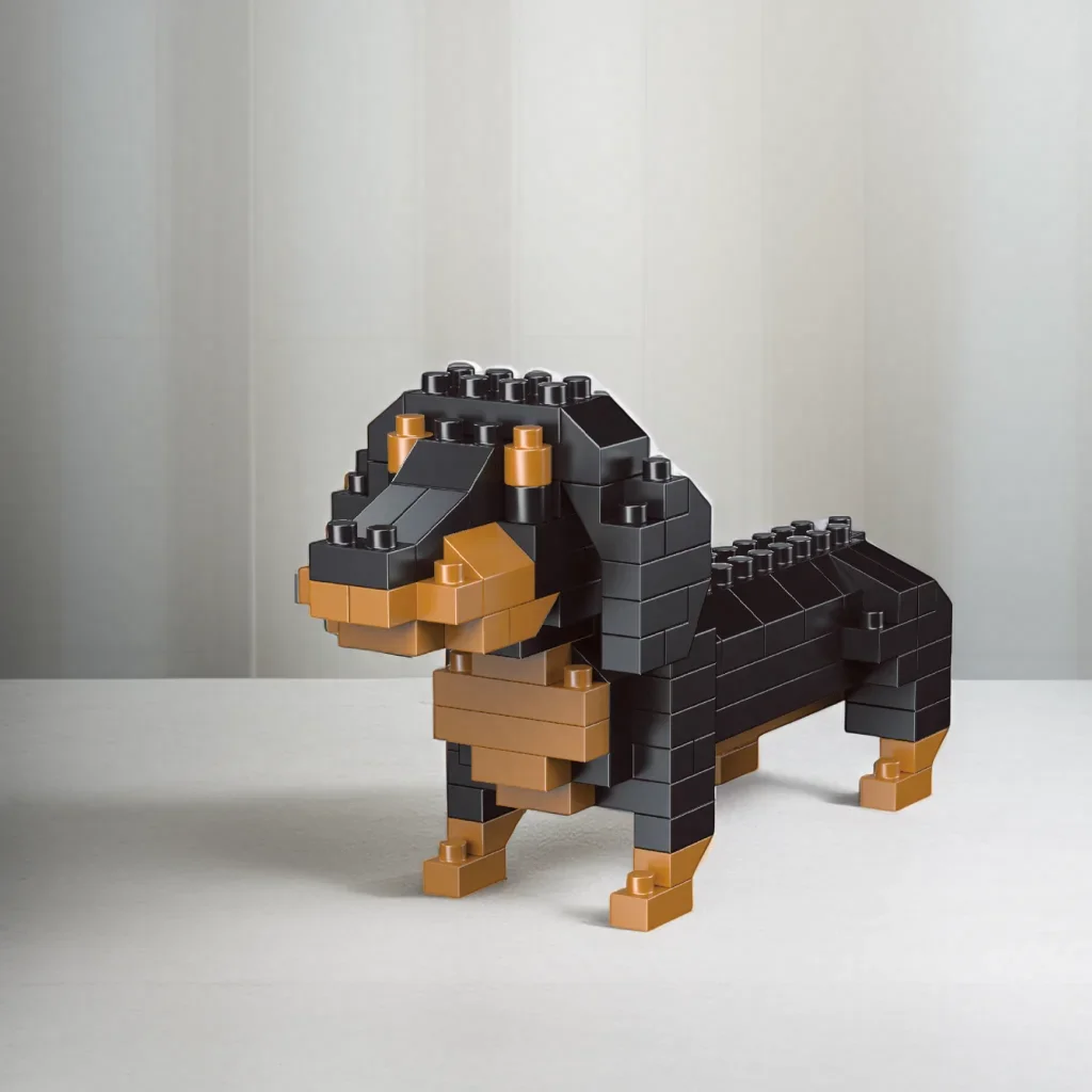 Knew Built Super Mini Dachshund Dog Building Block Toy Kit Corgi Poodle Entry-level Learning Interactive Playtime Pet Cat Bricks