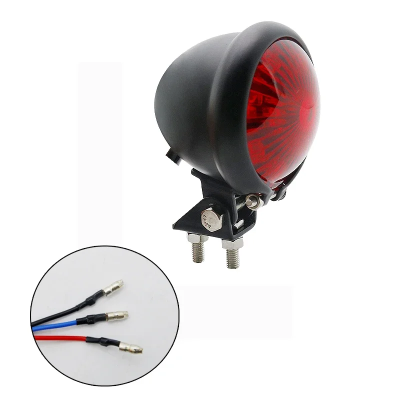 Motorcycle Red LED 12V Adjustable Cafe Racer Style Stop Tail Light Motorbike Brake Rear Lamp Taillight for Chopper Bobbe image 4