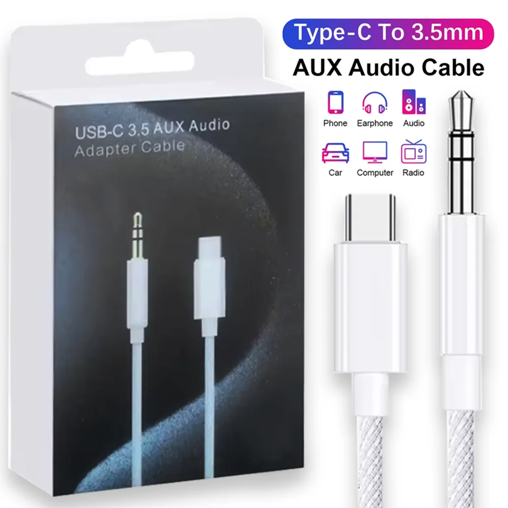 

3-1 шт. USB Type C к разъему 3,5 мм AUX аудиокабель автомобильный динамик адаптер для наушников для IPhone17 Samsung Xiaomi Huawei звуковой преобразователь