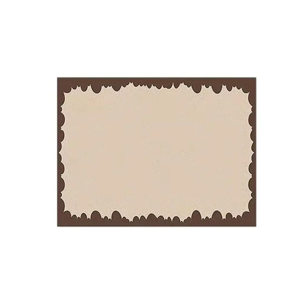 Self Adhesive Felt Wall Board 40x60cm Soft Surface Photo Display Board Scalloped Border Customizable Design Wall Memo Board