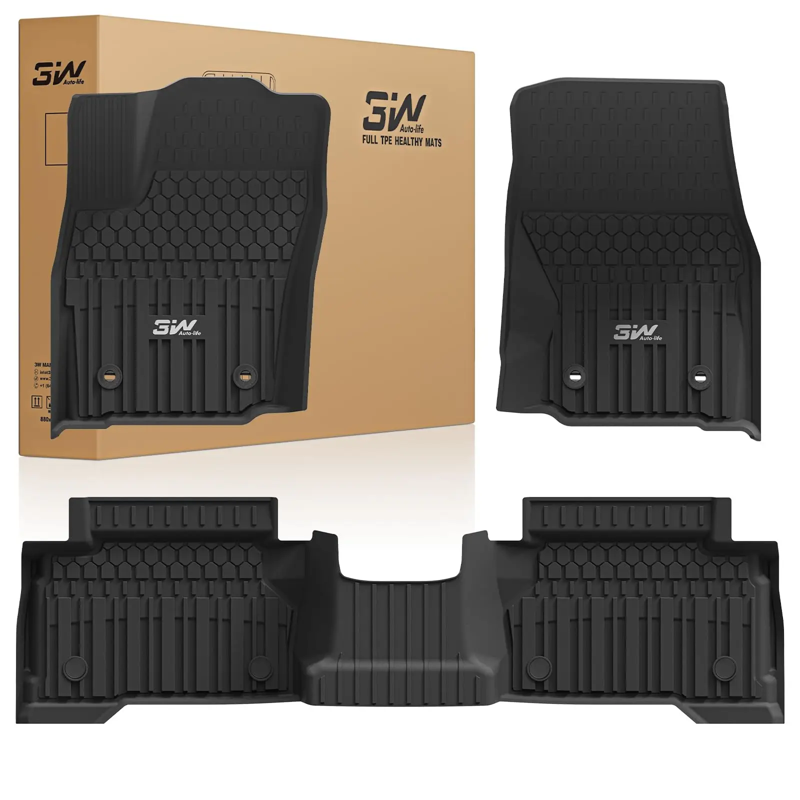 

TPE All Weather Floor Mats For Toyota Tacoma 2024 2025 2026 Double Cab Auto Transmission Custom Fit