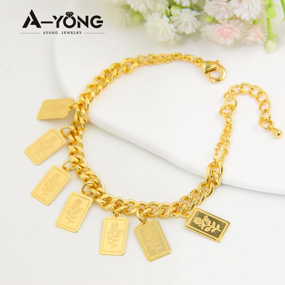 Nigerianisches Brautschmuck-Set 21k Vergoldet Arabische Mode Verlobungs-Halskette Armband Ohrringe Oman Goldschmuck – Detail 7