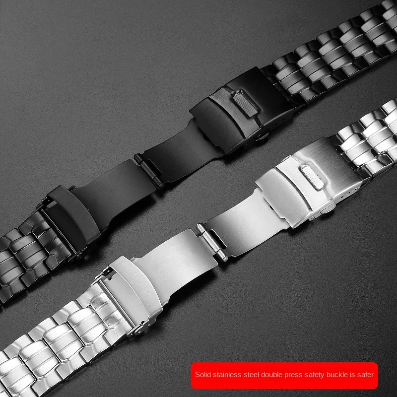 For Casio EF-550 EDIFICE Series EF-550D/PB EF-523 5147 Stainless Steel Watchband Waterproof Silicone Rubber Watch Strap Bracelet