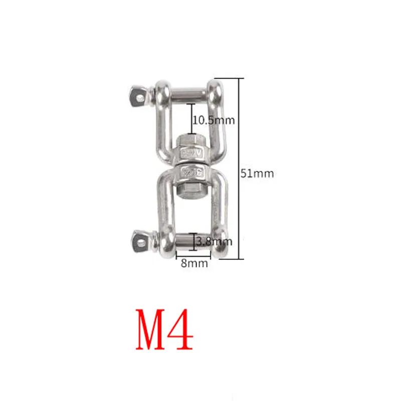 

5 Pieces Stainless Steel 304 Jaw And Jaw Anchor Chain Swivel Connecter Polished 4mm 5mm 6mm 8mm For Marine Boat Accessories