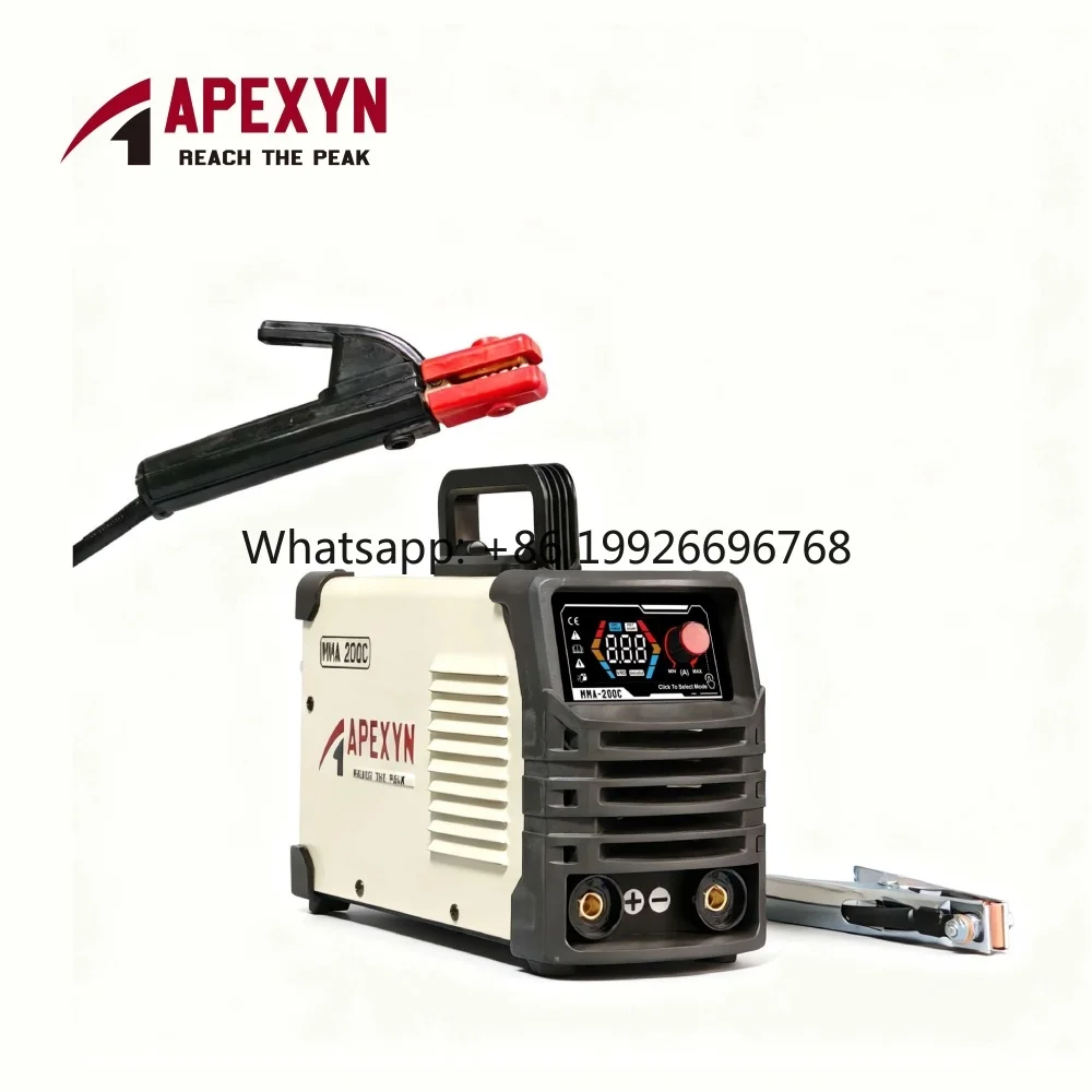 New APEXYN Mini Stick ARC Welding MMA-200C IGBT Inverter Technology 4.0mm Electrodes Carbon Steel Welding