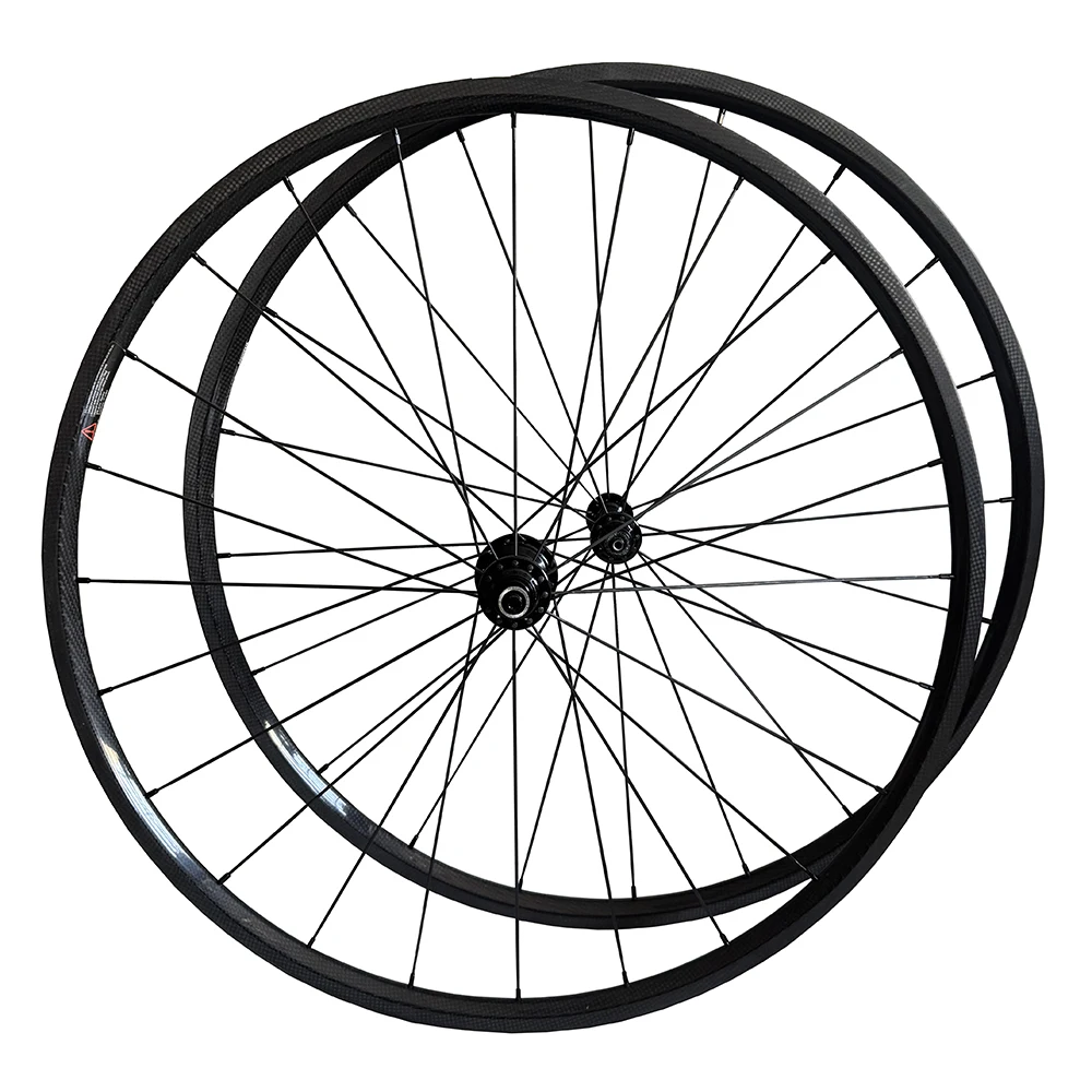 

⚡Flash Sale⚡Factory sale 20mm full carbon wheelset tubular with PowerwayR13 hub black spokes black nipples carbon wheels