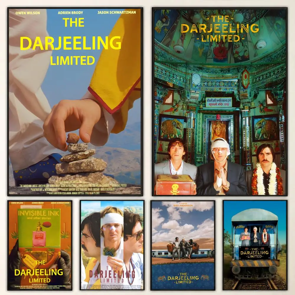 The Darjeeling Limited Movie Colorful Train Journey Poster Aesthetic Art Print for Bedroom & Living Room Decor, Unframed
