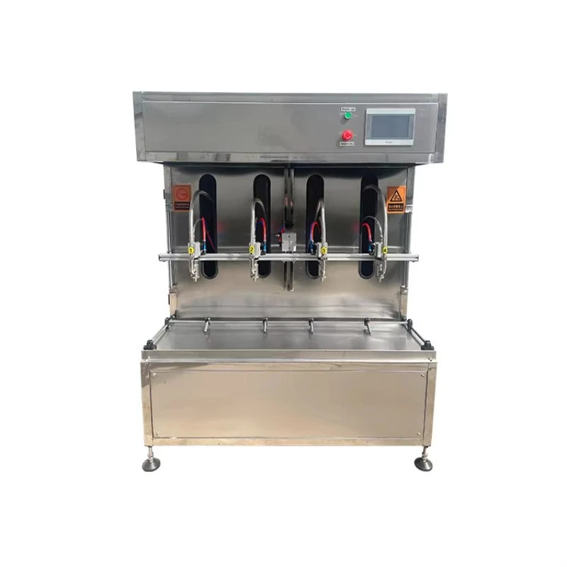 Semi-automatic flowmeter quantitative filling machine 4 heads vegetable oil filling machine