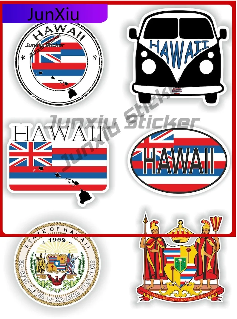 

Hawaii Flag United States Vinyl Stickers Travel Vacation Decals Exterior Accessories Decals Motorcycle Stickers For Cars Race