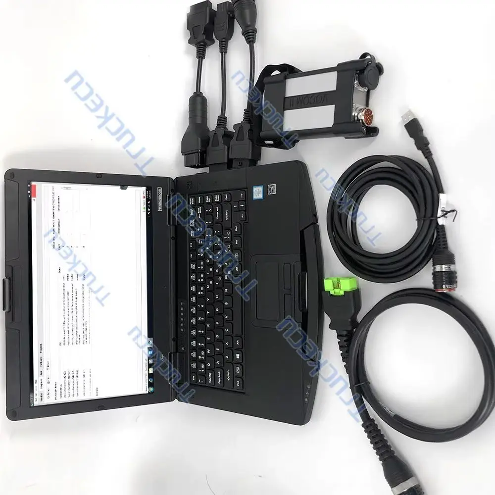 

For Vocom II 88894000 PTT V2.8 Bus Construction Equipment adapter Vocom 2 Tech Tool DIAGNOSTIC KIT 88890300+cf54 laptop