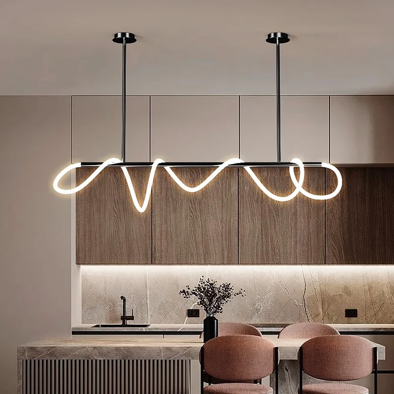 Candelabros de línea de decoración nórdica para el hogar, luces colgantes de brillo para comedor, lámparas colgantes para techo, accesorio de