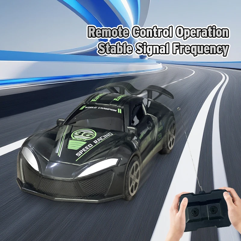 Carro de controle remoto infantil, brinquedo de corrida de carro de controle remoto bidirecional interno e externo, presente de jogo de jardim de infância sem bateria