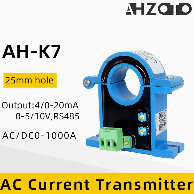 Hole 25mm AC Current Transmitter Sensor Output 4-20mA 0-20mA 0-5V 0-10V Perforate Current Transducer