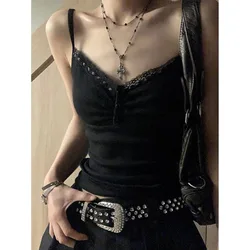 Summer Lace Women Camis Korean Fashion Streetwear Sexy Crop Tops Casual Female All Match Tanks New๏ผgift
