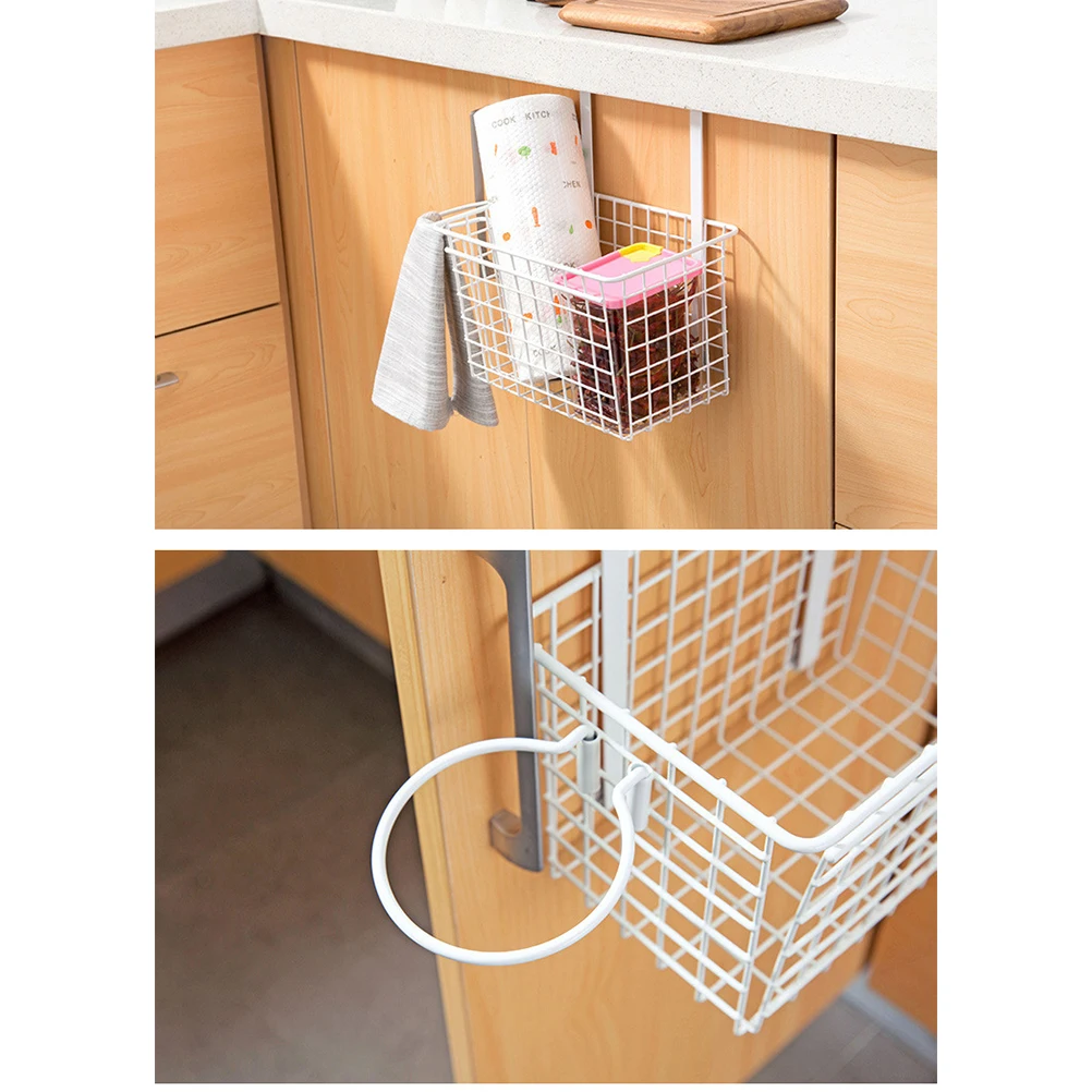 

Kitchen Storage Rack Iron Hanging Organizer Bathroom Door 2.5Cm Hair Dryer Holder Space Saving Multifunctional