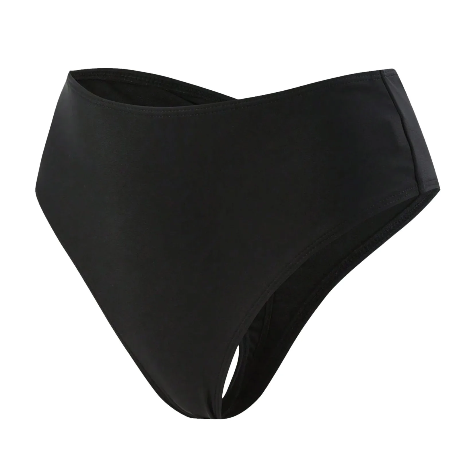 

Vintage Bikini Briefs Women High Waist Ruched Bikini Swimming Beach Shorts For Women Solid Beach Suits Womens Swimming Trunks