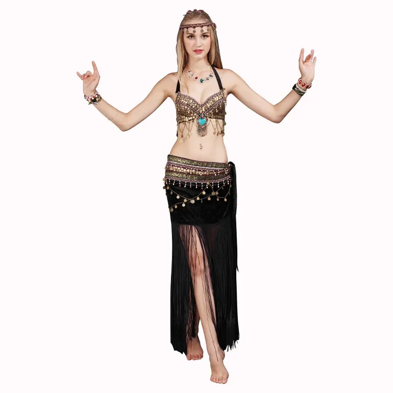 

Belly Dance Costume Tassel Ethnic Dance Tibetan Tribal Princess Minority Tribal Two-piece Chrismas Clothing