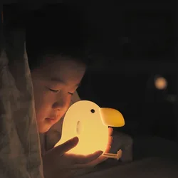 Xiaomi Children's Night Light Cartoon Silicone Touch Sensor Baby Night Lamp Rechargeable For Children Gift Cute Room Decoration