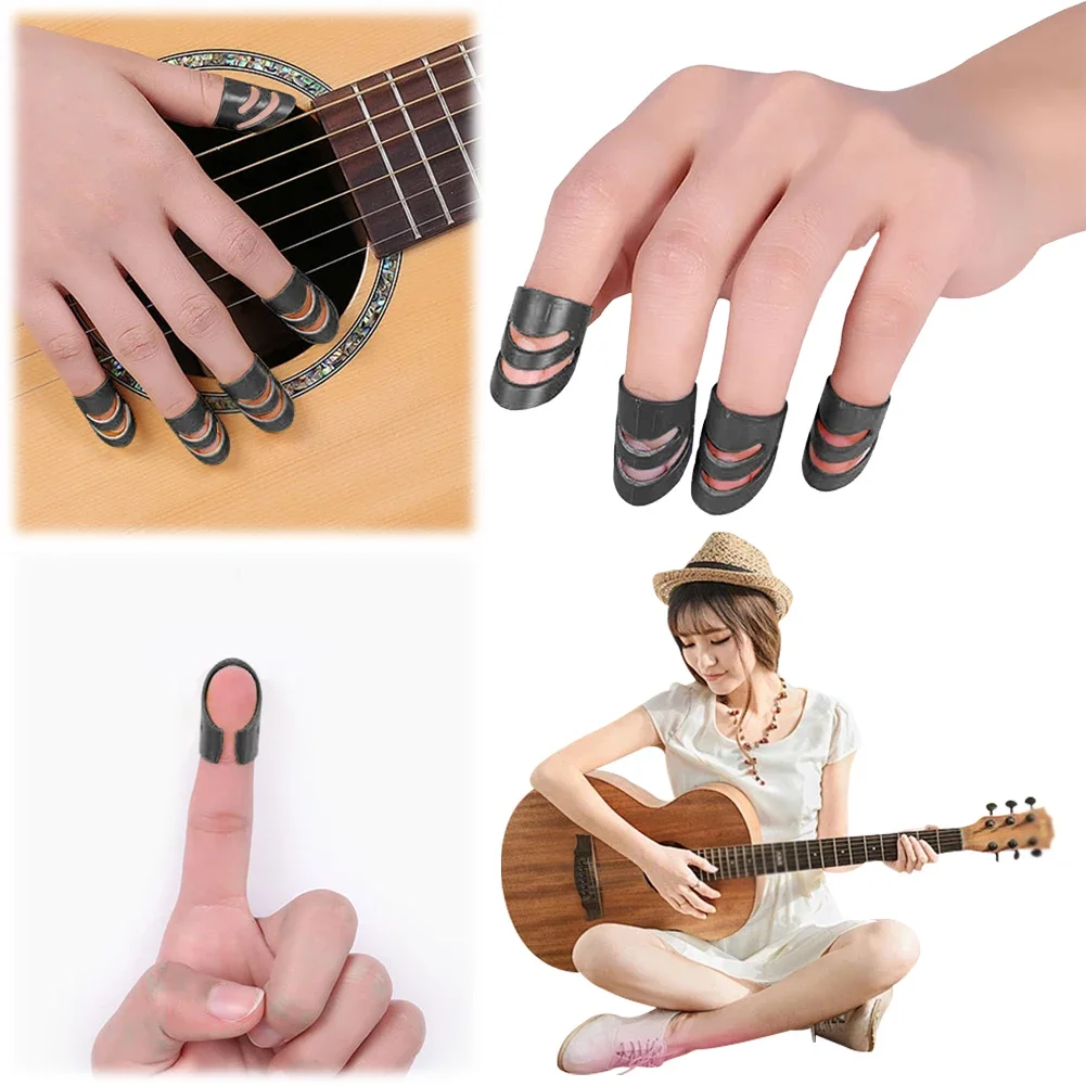 8 pçs palhetas do alasca s m l xl instrumento de cordas palhetas de dedo guitarra capas de dedo para guitarra elétrica acústica
