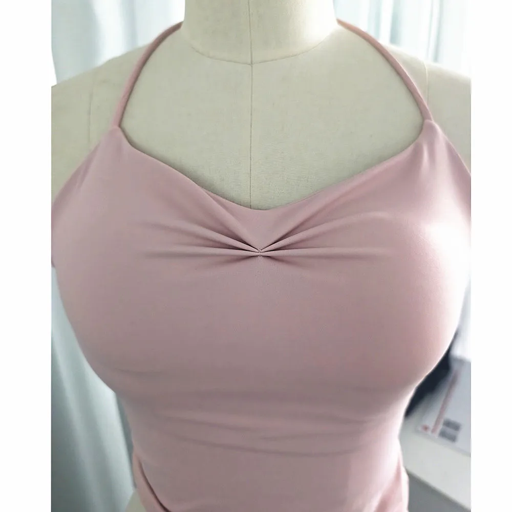 2PCS Halter Bra Tank Top Vest Yoga Set Women Waist Flare Pants Bell Legging Gym Workout Fitness Shorts Lounge Fitness Wear XP109