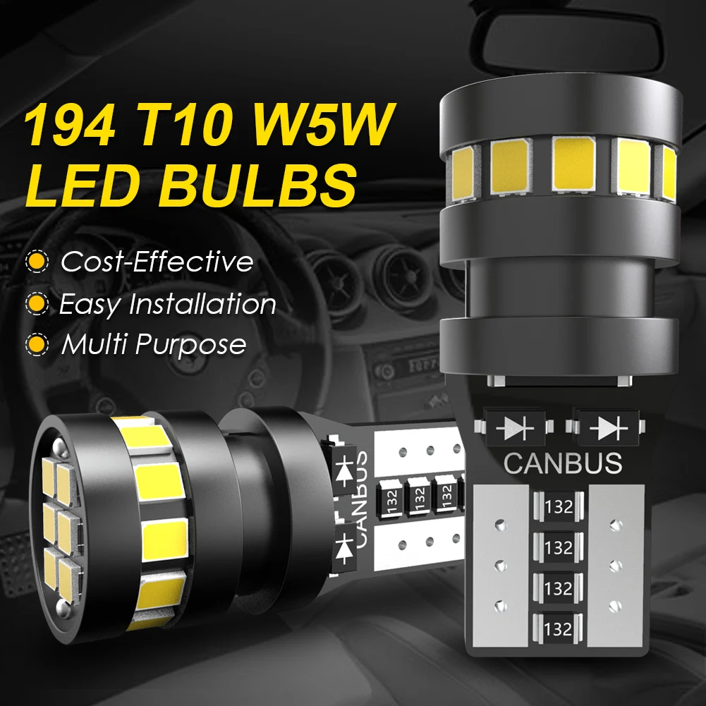 10Pcs W5W T10 LED Bulb Car Interior Light For VW Volkswagen Passat B6 B5 CC Golf 7 4 MK5 MK7 MK6 Jetta Tiguan Touran Polo