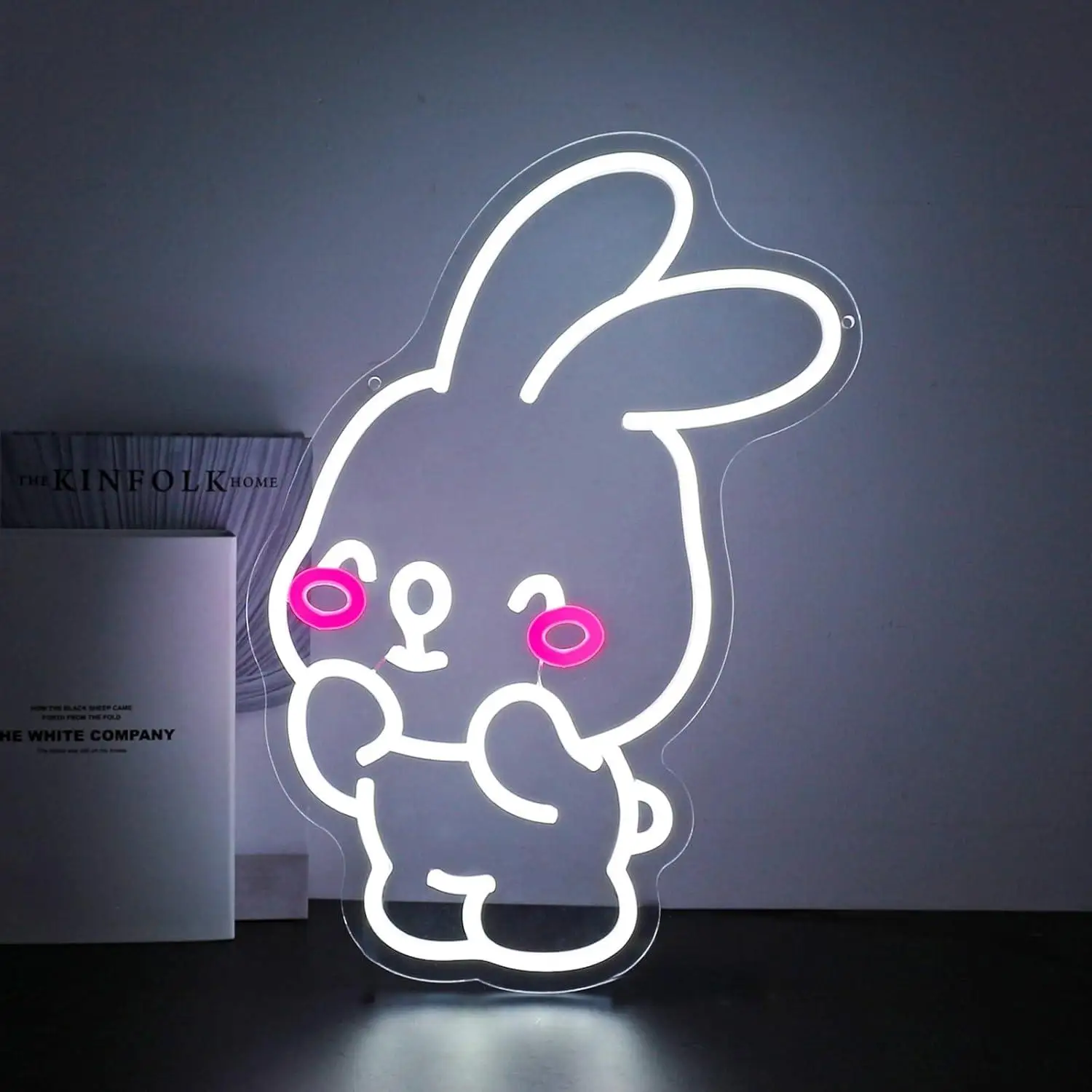 

Неоновая вывеска «Кролик» с USB-подсветкой, регулируемая яркость, светодиодные светильники для спальни, дома, клуба, вечеринки, бара, магазина, игровой комнаты, декор, подарок на день рождения для детей, настенный декор