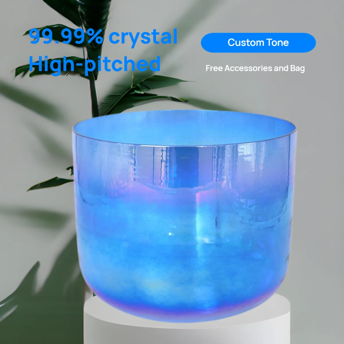 الأزرق الملكي كريستال الصوت شفاء جرس الموسيقى اليوغا شفاء جرس الموسيقى التأمل الإجهاد الإغاثة قرع أداة الموسيقى القوس #1