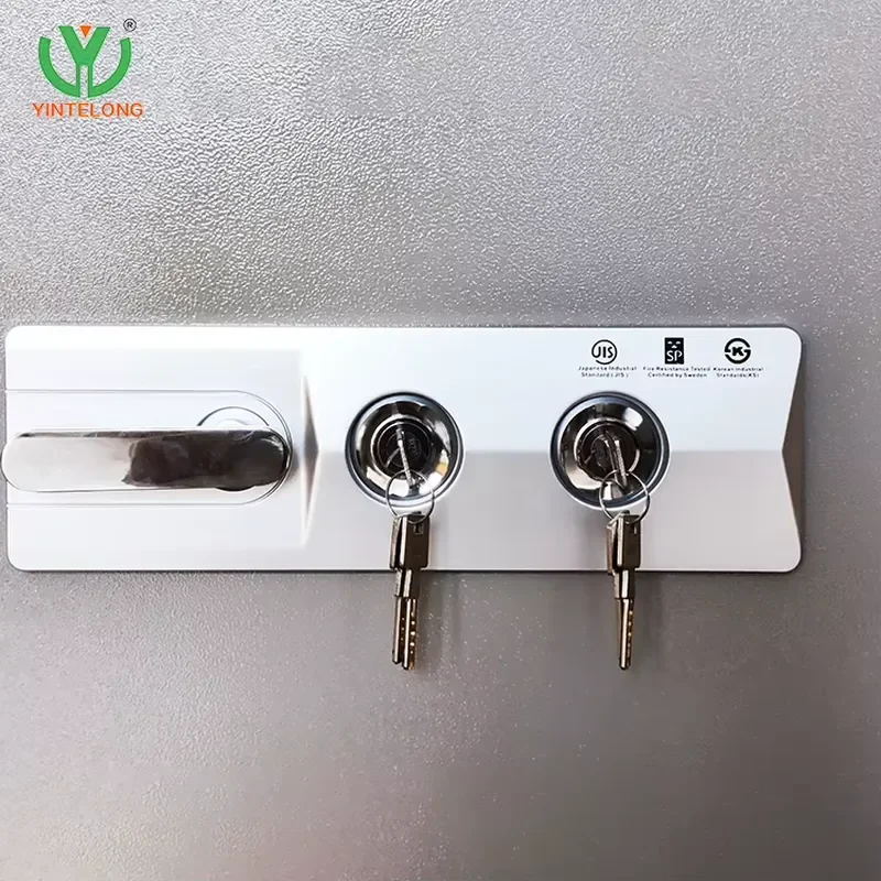 Digital Electronic Steel Safe Box with Key Lock for Home Office Hotel Security Storage Small Money Cash Deposit Container