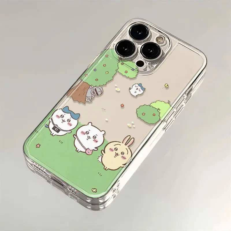 New Kawaii Anime Chikawa Printing Phone Case Iphone 15 14 Transparent 13Promax Cartoon 12 11 X/xs All Inclusive Xsmax Case Gift