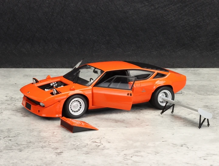 Kyosho 1:18 Urraco Rally Orange Simulation Limited Edition All Open Alloy Metal Static Car Model Toy Gift