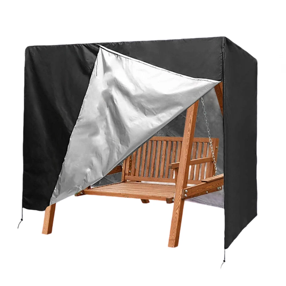 Outdoor Swing Seat Cover for 3 Seater Patio Furniture 210D Oxford Fabric with Double Stitched Seams and Secure Fitting