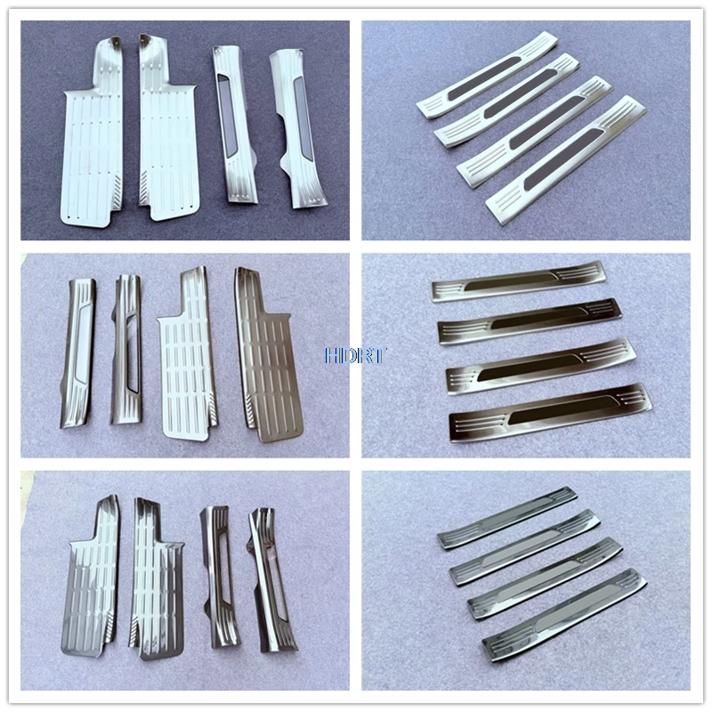 Car Styling For Toyota Grand Highlander 2024 + Door Sill Welcome Pedal Cover Scuff Plate Rear Trunk Guard Threshold Accessories