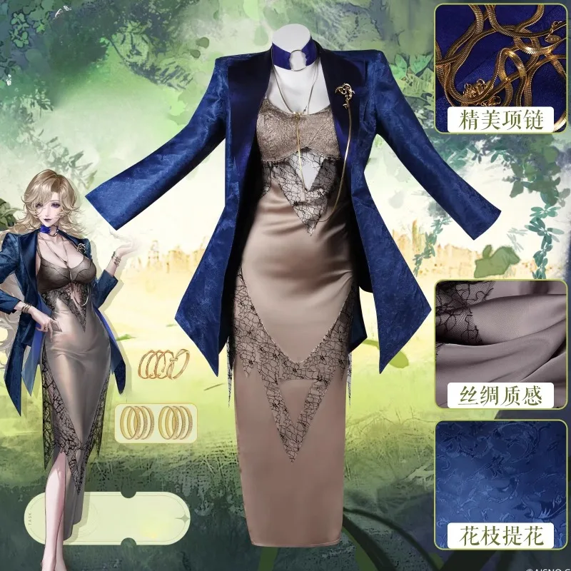 

Blew Cosplay Dress Game Path to Nowhere Costume Gown Uniform Halloween Carnival Party Christmas Play Role Dress for Women